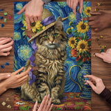 Van Gogh Cat puzzle puzzle 1000 pezzi