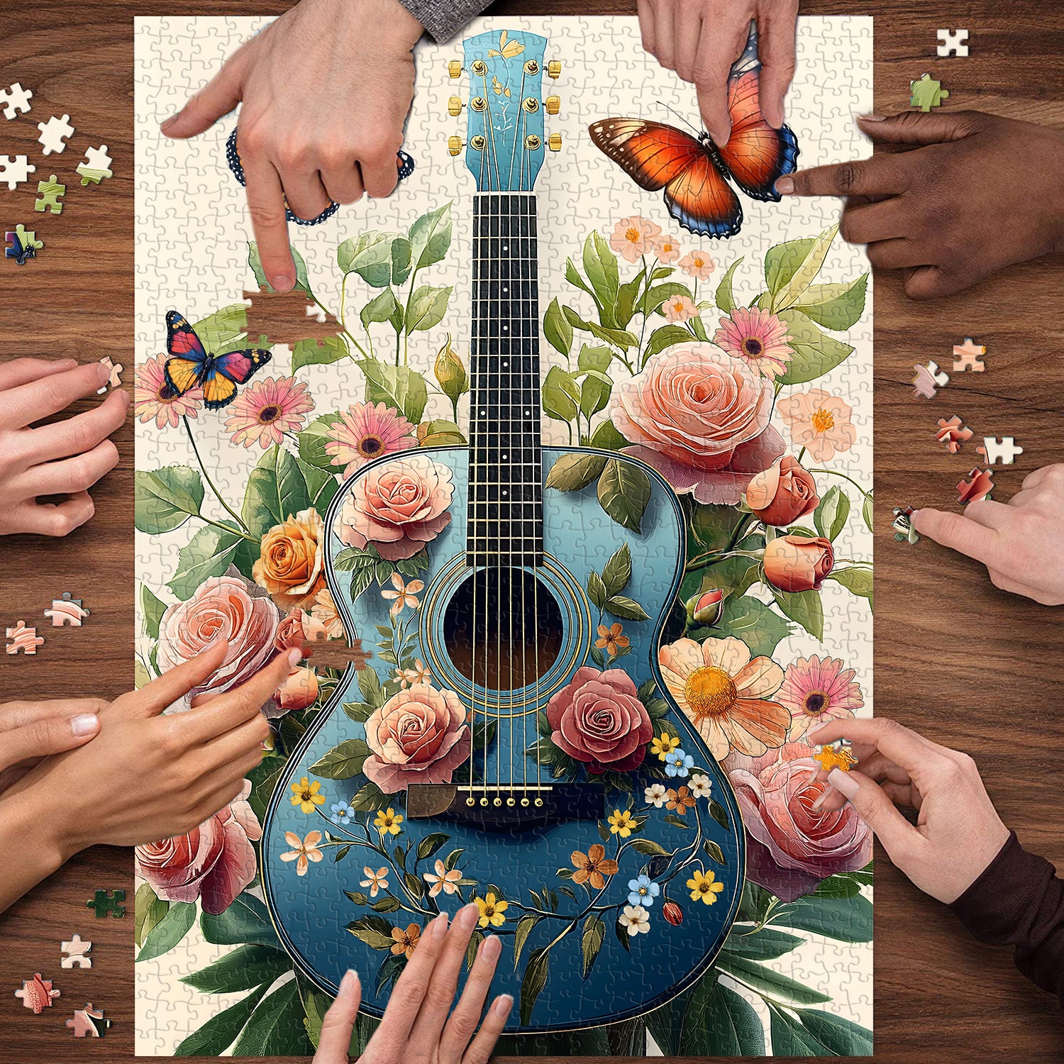 Chitarra in bloom puzzle puzzle 1000 pezzi