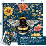 Abeille parmi les fleurs puzzle 1000 pièces