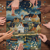 Silent Brook Village Jigsaw Puzzle 1000 pezzi