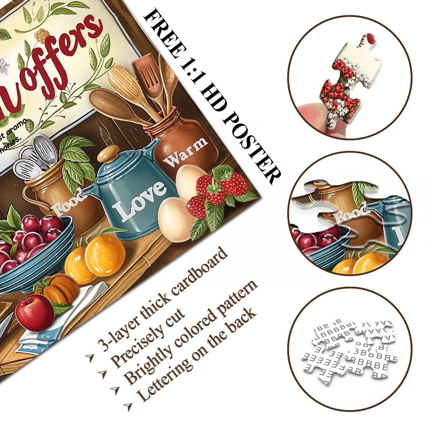 Accogliente puzzle da cucina puzzle 1000 pezzi