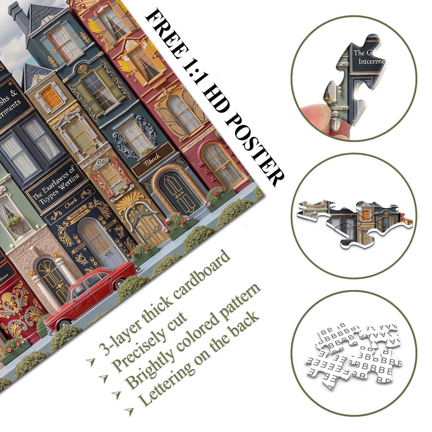 Puzzle de puzzle de la ville littéraire 1000 pièces