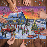Pezzi di natalizio di puzzle funlands 1000