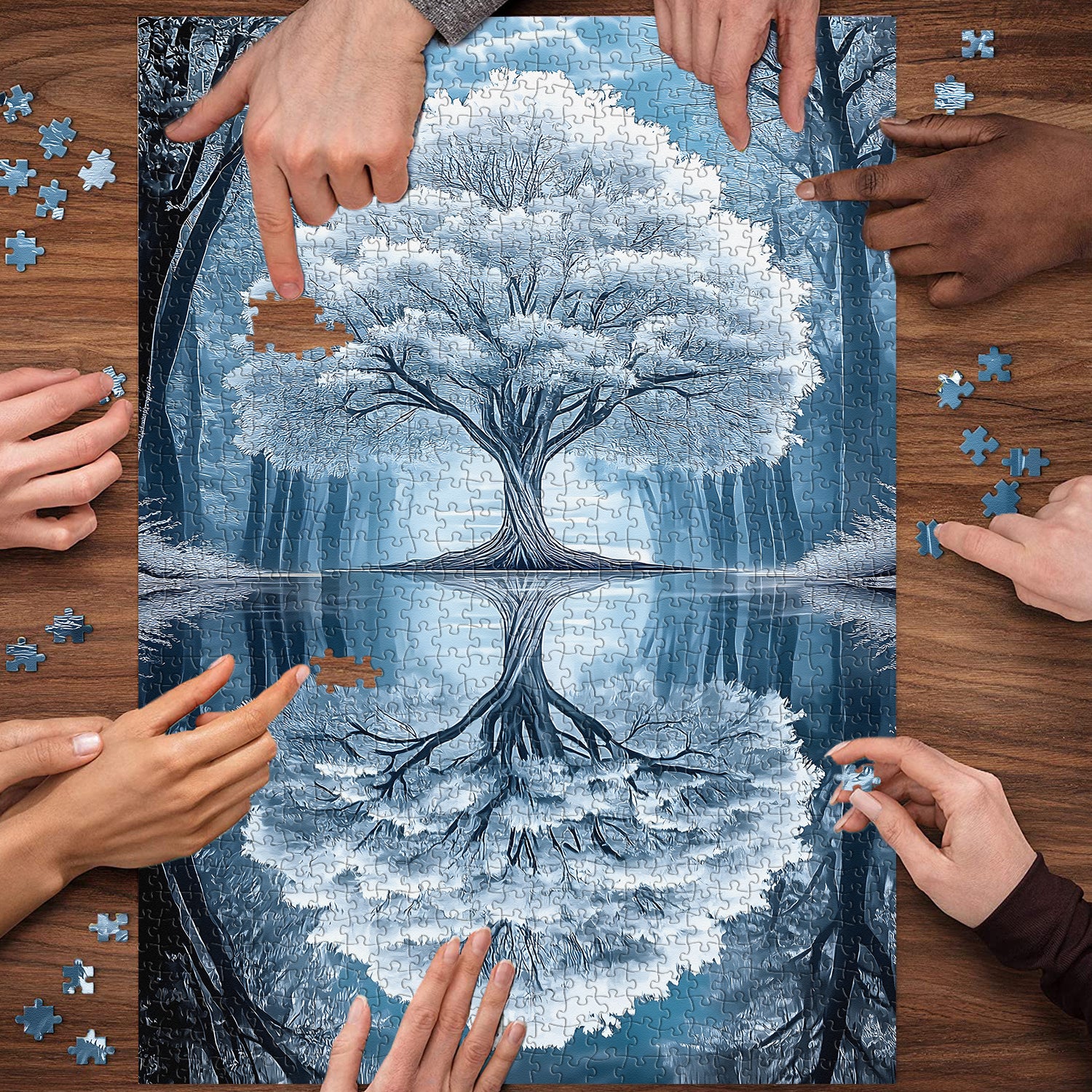 Baum des Spiegelpuzzles 1000 Stücke