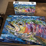 Puzzle di pesce in vetro colorato 1000 pezzi