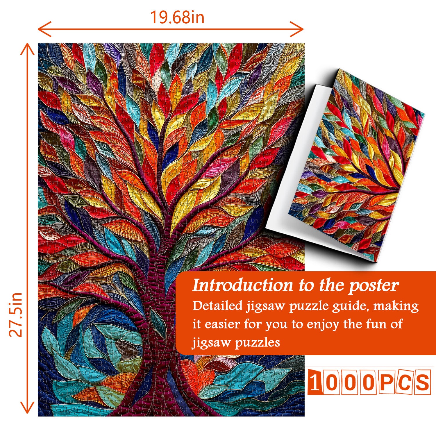 Patchwork Tree Jigsaw Puzzle 1000 Pieces