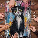 Cat Canvas puzzle puzzle 1000 pezzi