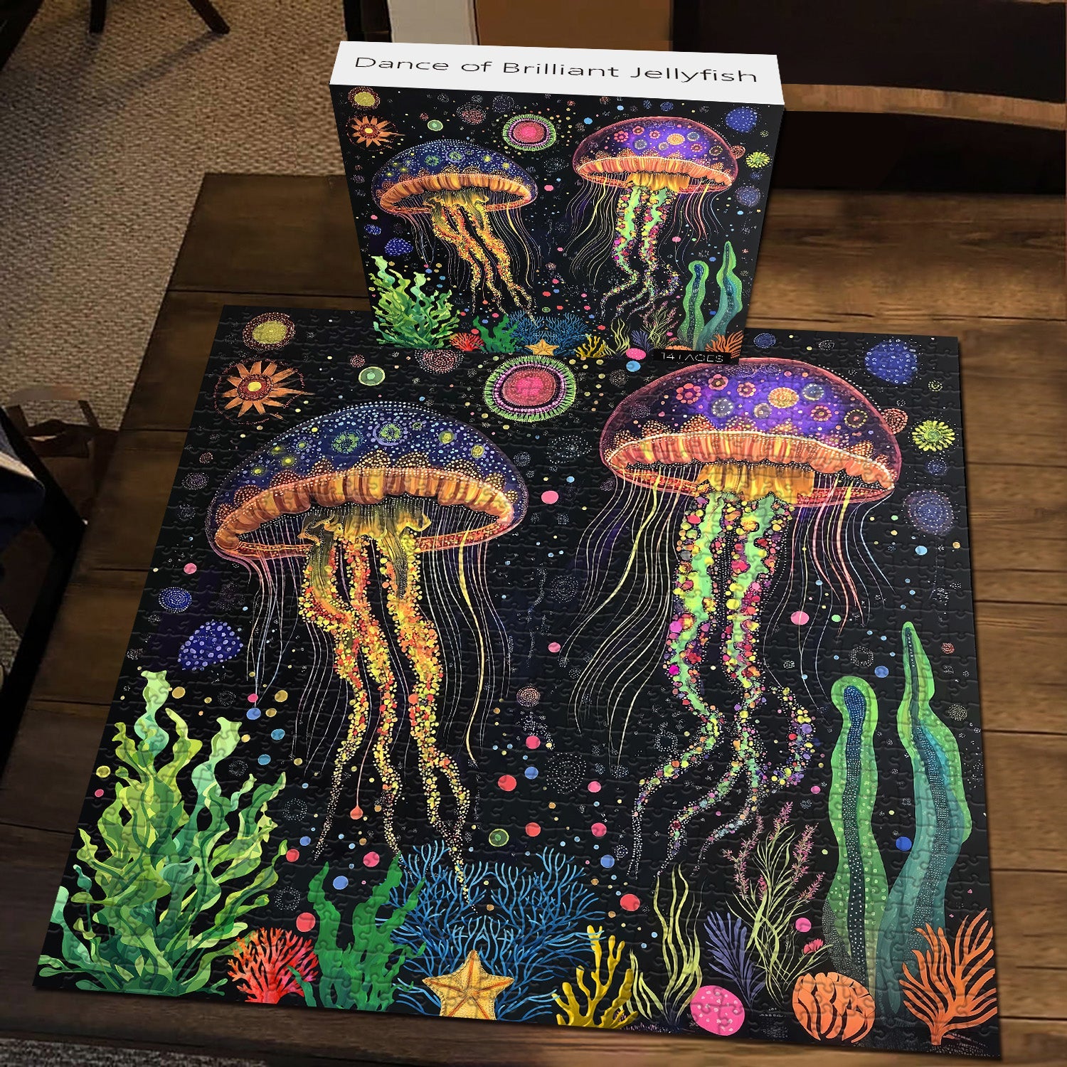 Tanz aus brillanten Jellyfish -Puzzle 1000 Stücke