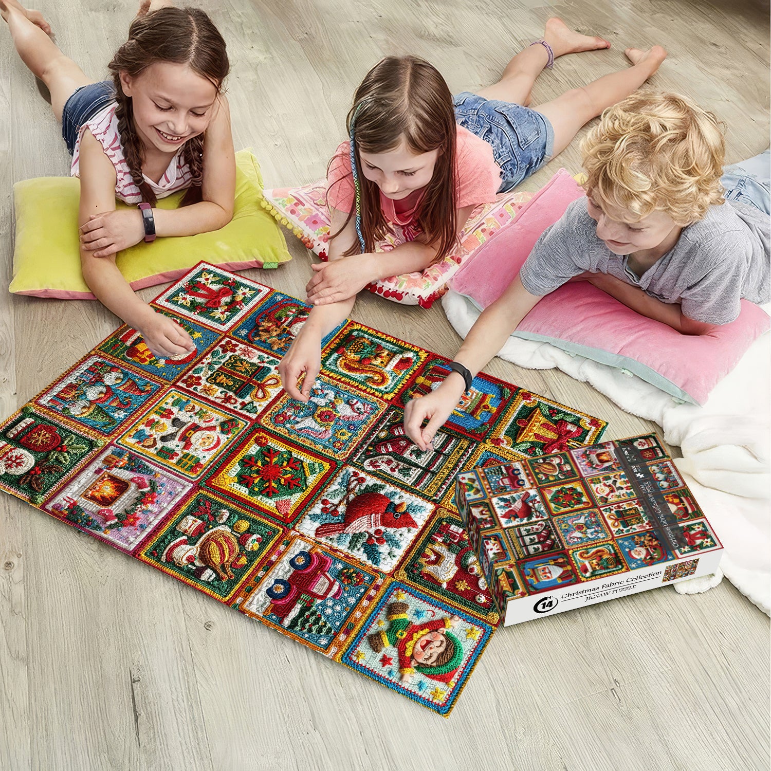 Weihnachts -Stoffkollektion Jigsaw Puzzle 1000 Stücke