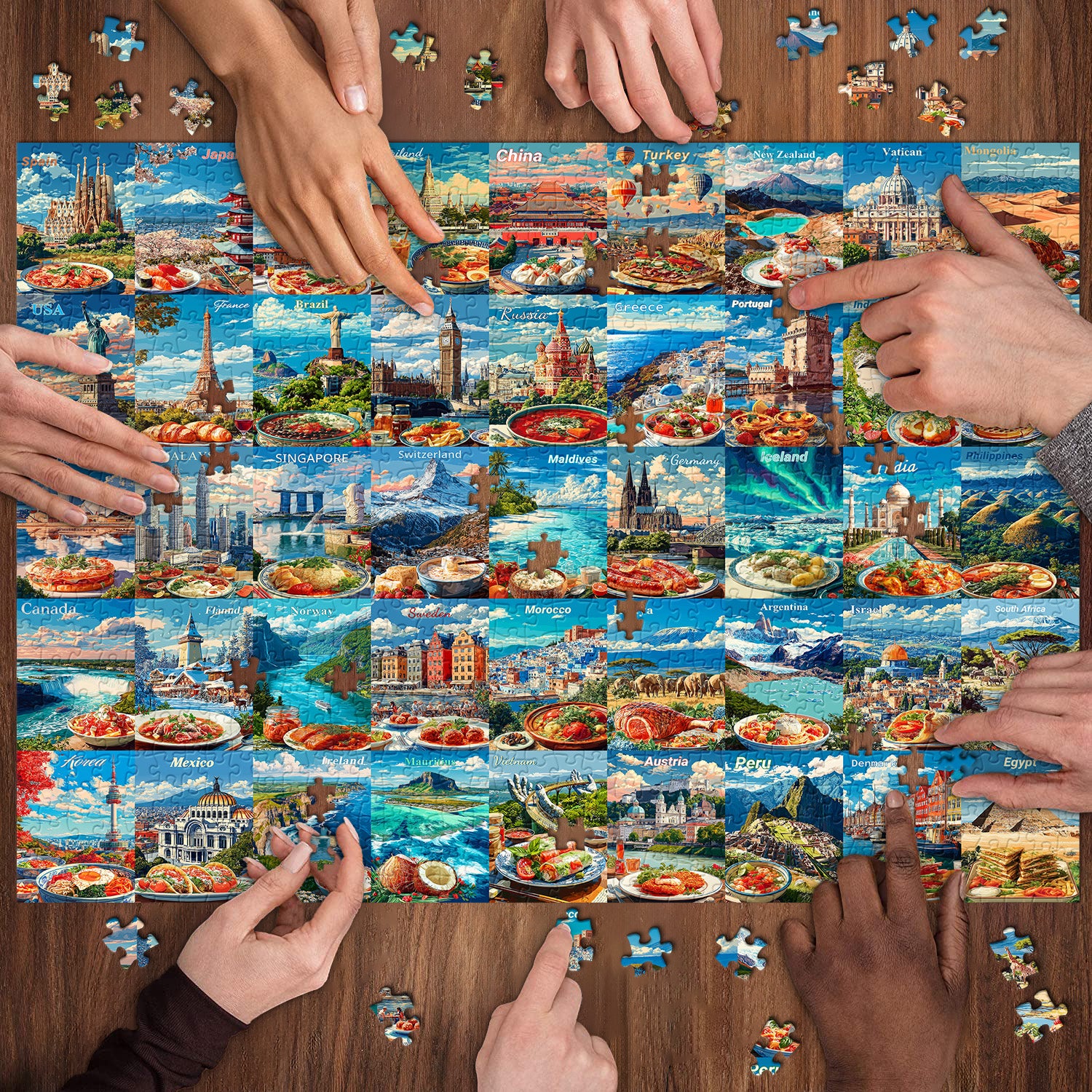 Pieni di puzzle di puzzle di impressione globale 1000