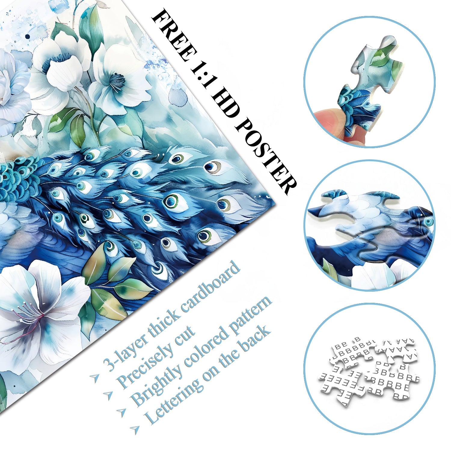 Art Peacock Jigsaw Puzzle 1000 piezas