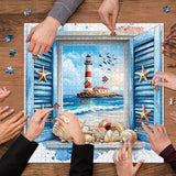 Puzzle finestra oceanica puzzle 1000 pezzi