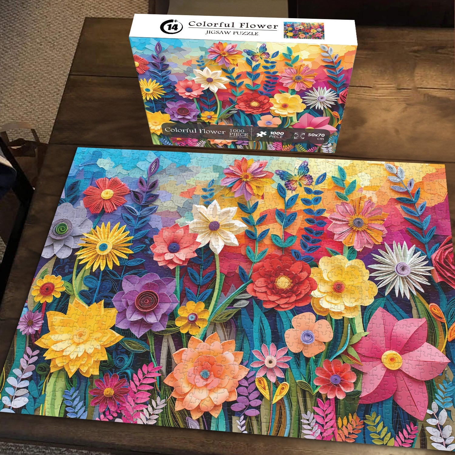 Buntes Blumenprozzel Puzzle 1000 Stücke
