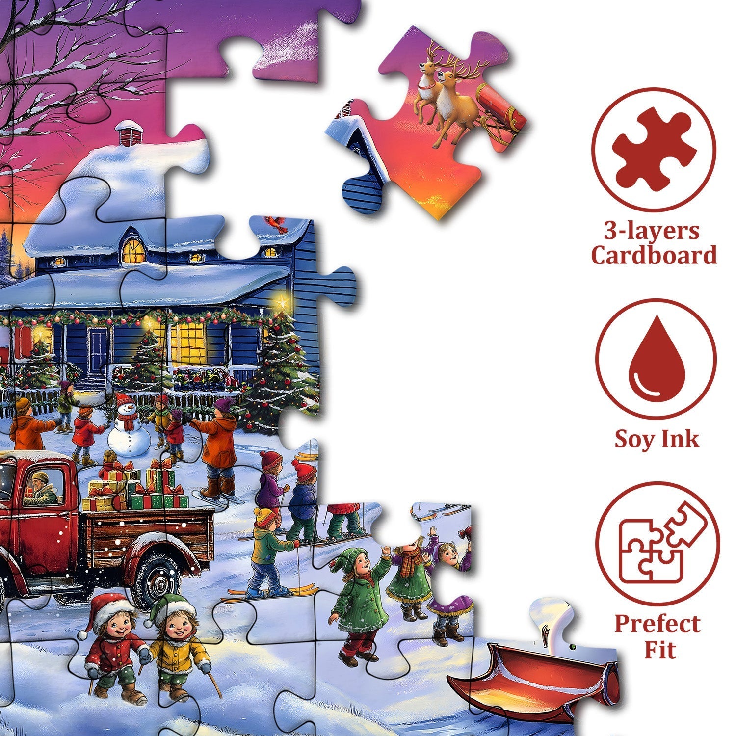 Pezzi di natalizio di puzzle funlands 1000