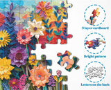 Buntes Blumenprozzel Puzzle 1000 Stücke