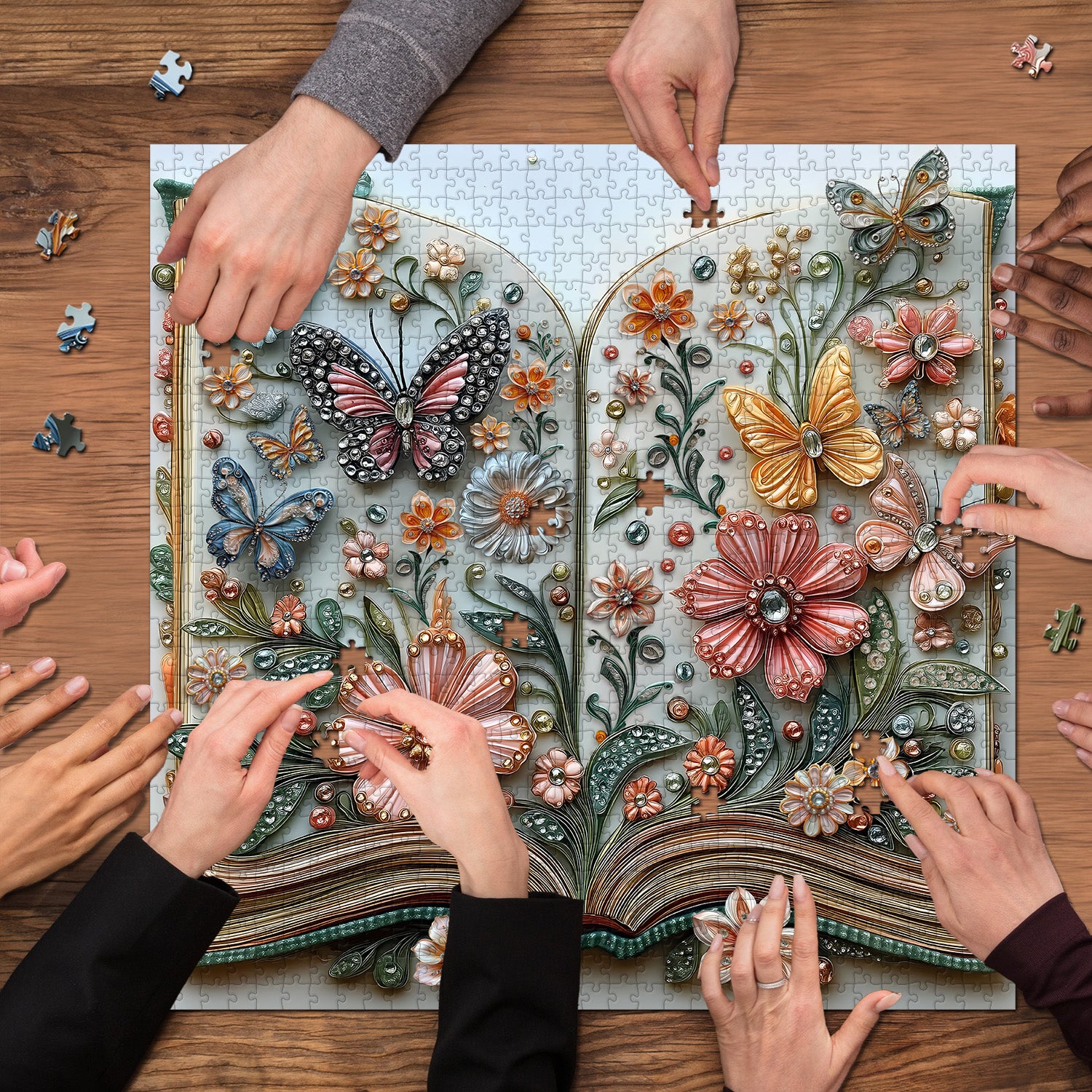 Pagine fiorite puzzle puzzle 1000 pezzi