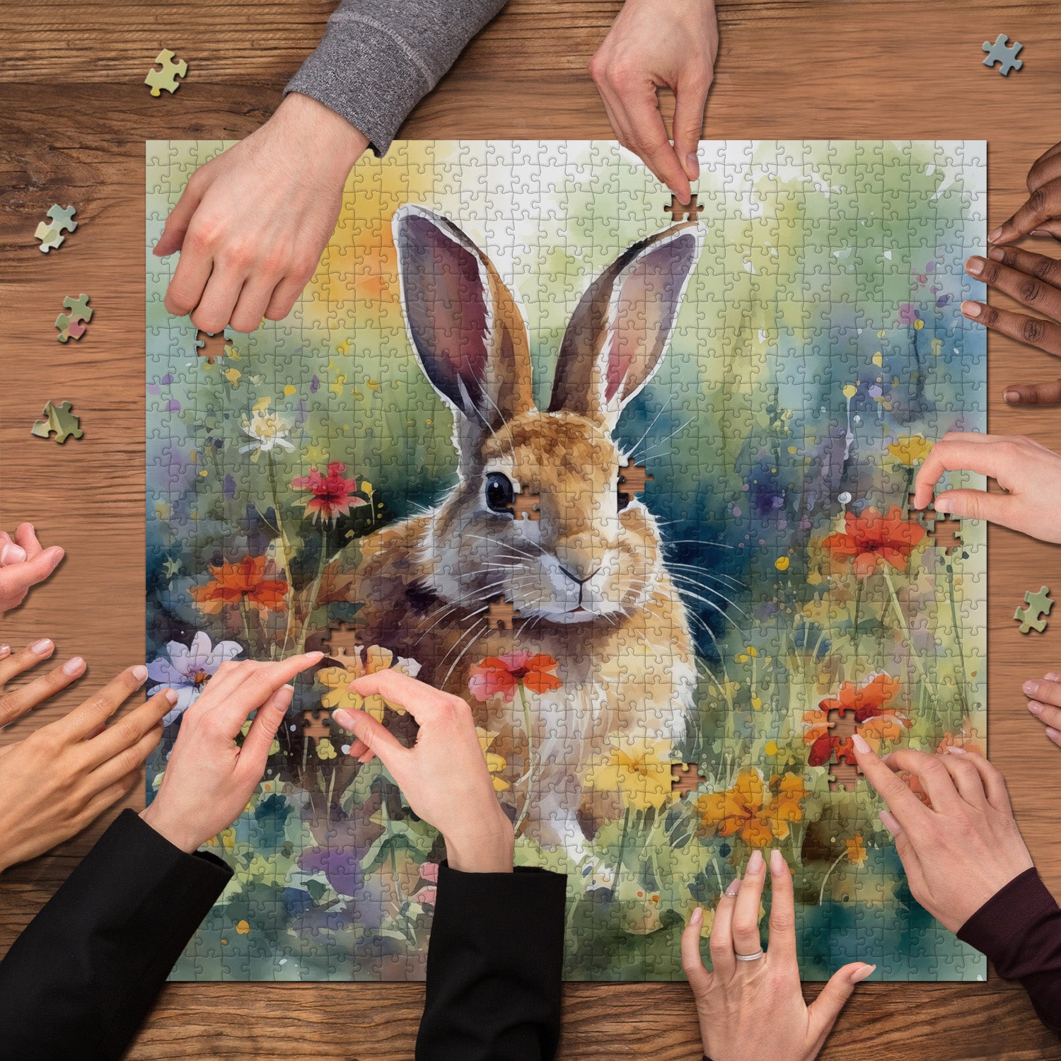 Blossom Bunny Jigsaw Puzzle 1000 Pieces