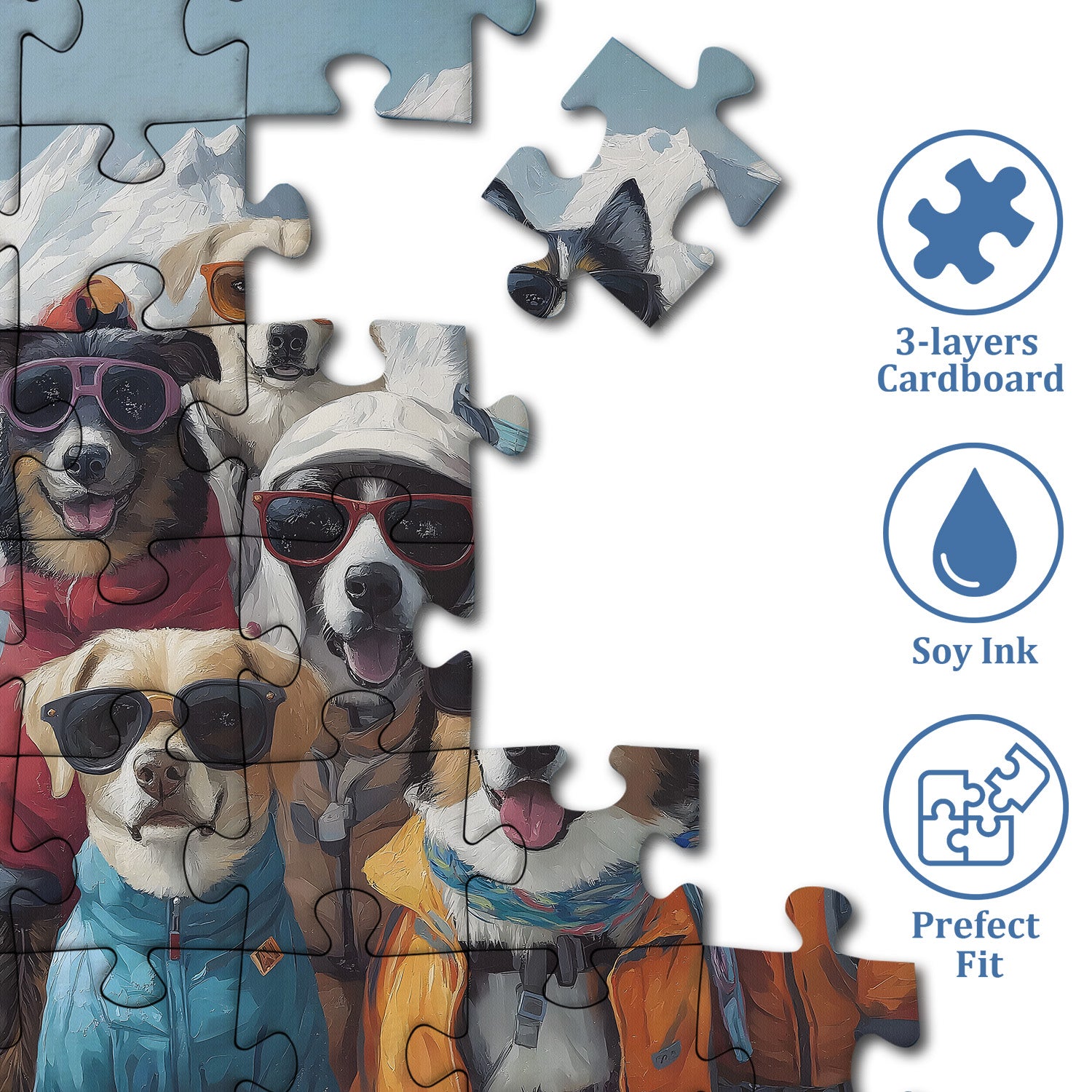 Ski Dog Team Stuzzine Puzzle 1000 pezzi