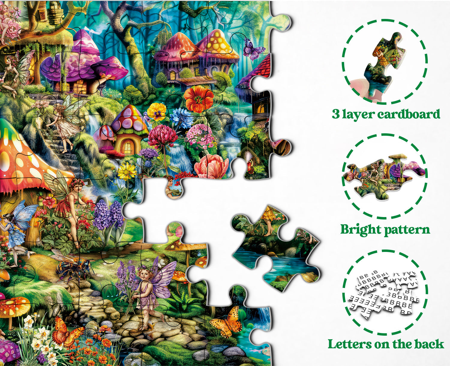 Blumenfeen Land Jigsaw Puzzle 1000 Stücke