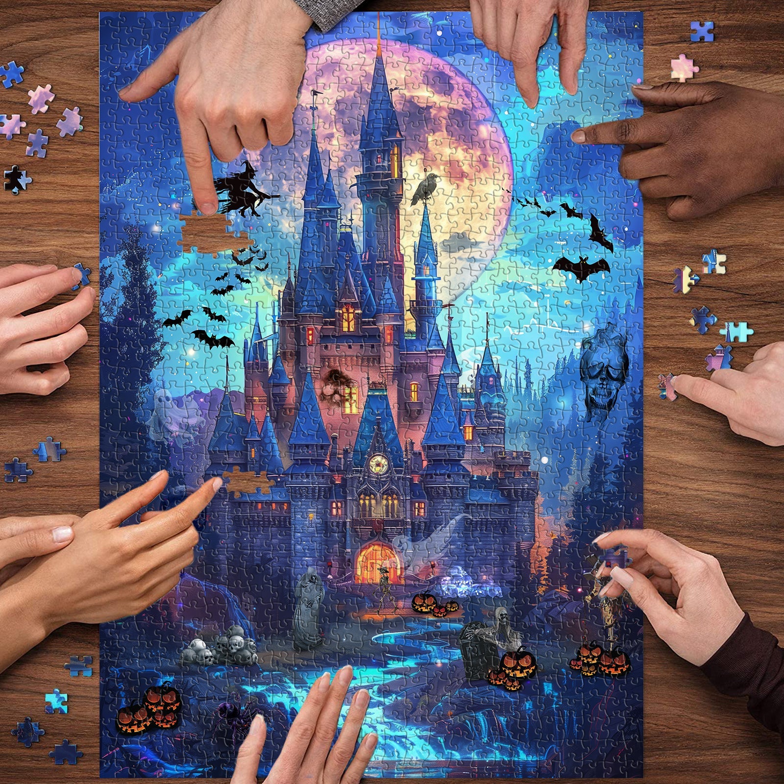 Puzzle notte illuminata da luna 1000 pezzi