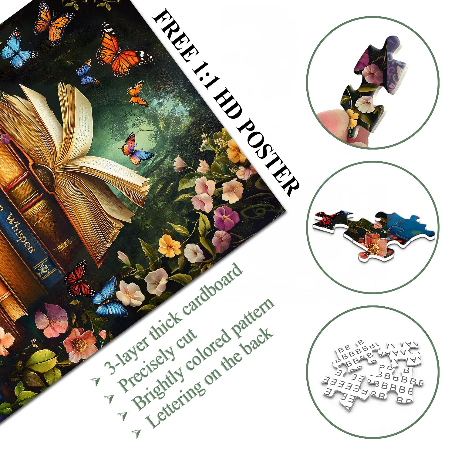 Libri e fiori puzzle puzzle 1000 pezzi