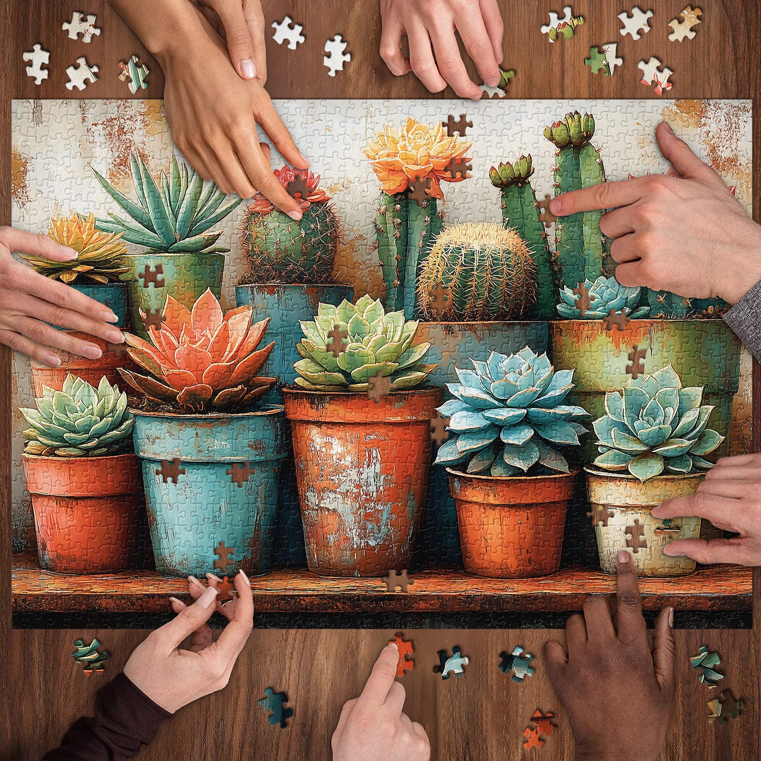 Retro Sukkulente Puzzle 1000 Stücke
