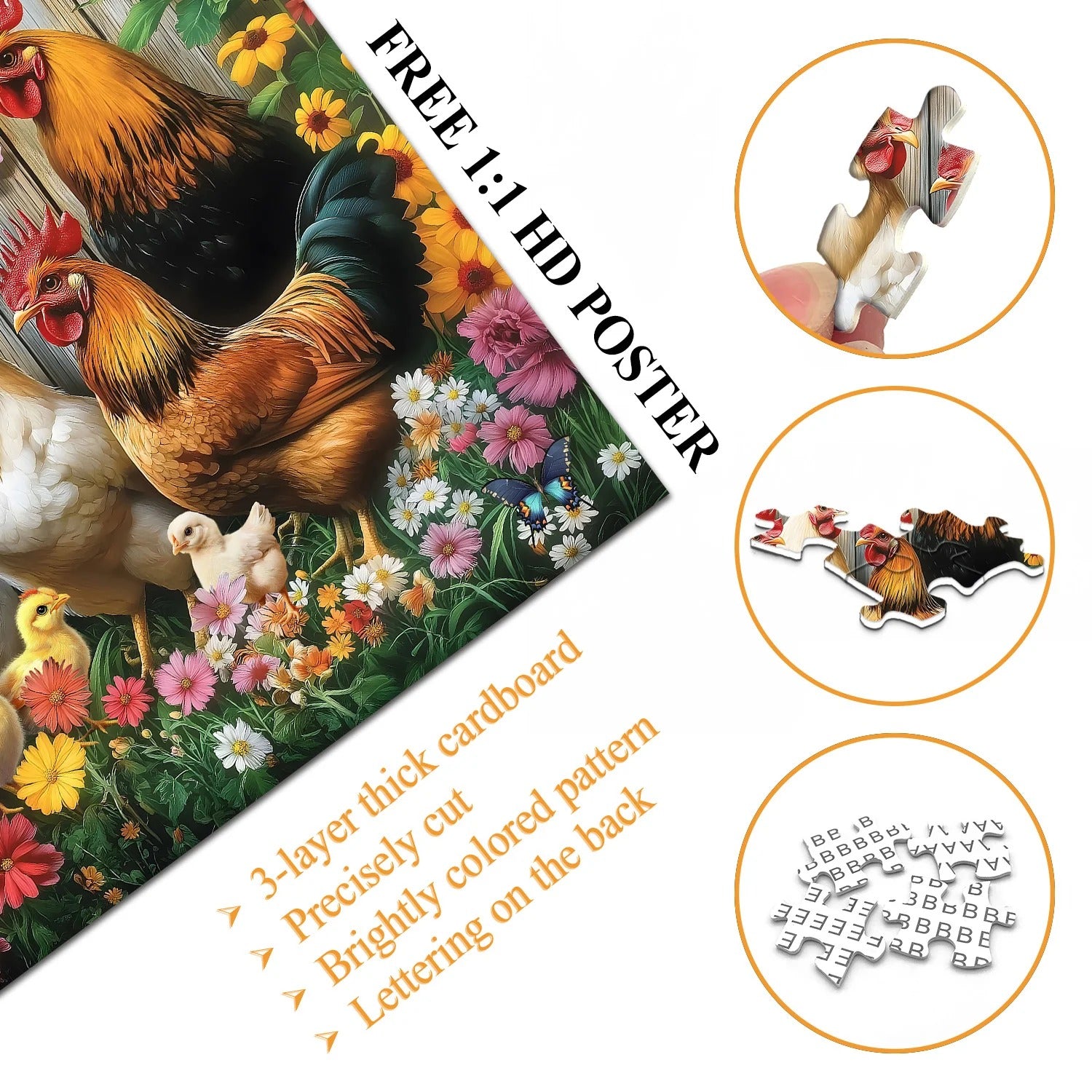 Happy Henhouse Gathering puzzle puzzle 1000 pezzi
