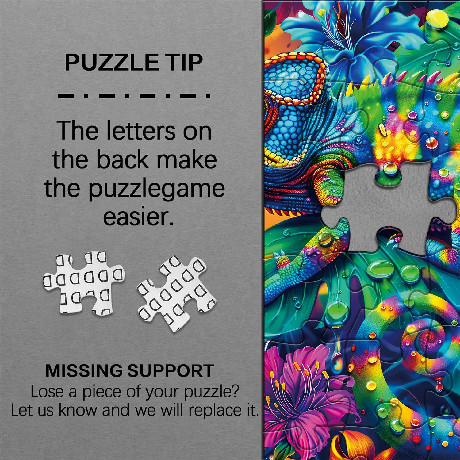 Rainbow Chameleon Jigsaw Puzzle 1000 piezas