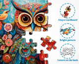 Chouette florale puzzle 1000 pièces