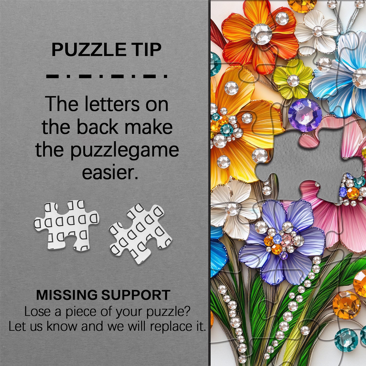 Kristall Wildblumen Puzzle 1000 Stücke