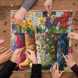 Bottes de jardin floral puzzle 1000 pièces