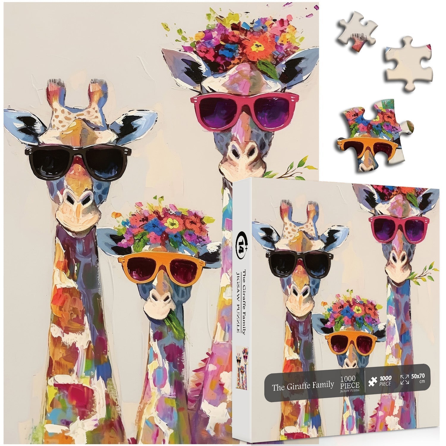 Il puzzle della famiglia giraffe enigmi 1000 pezzi