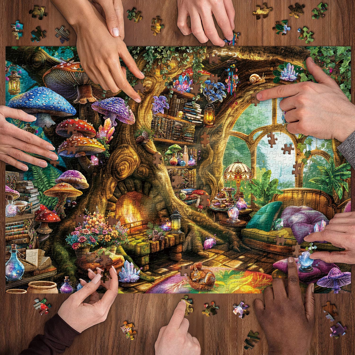 Puzzle puzzle di boschi di funghi 1000 pezzi