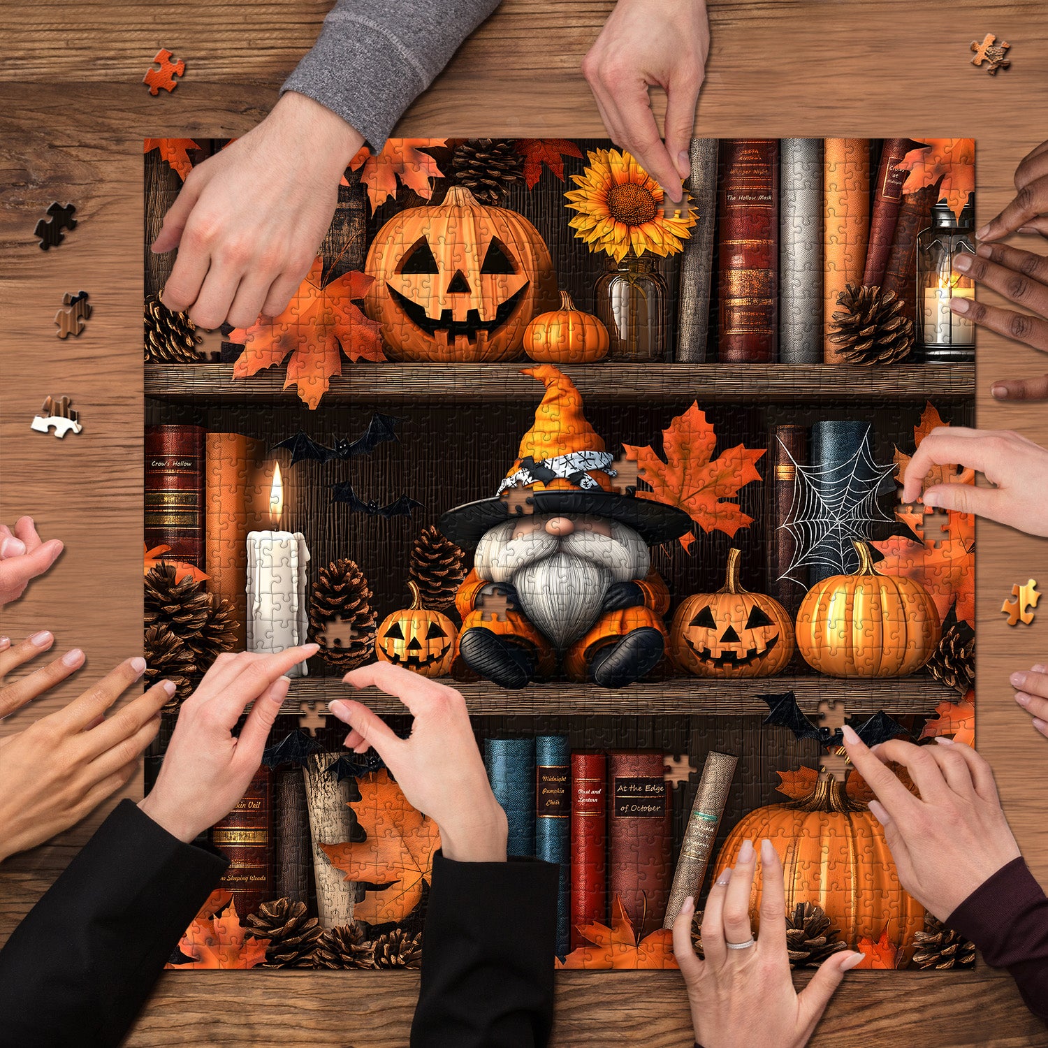 Halloween Bookshelf -puzzle puzzle 1000 pezzi