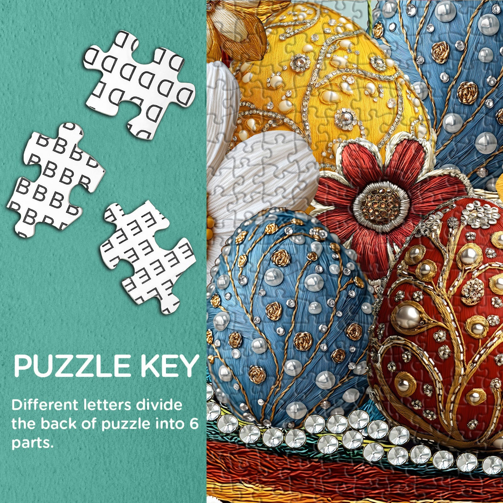 Puzzle cesto di uova di pasquo 1000 pezzi