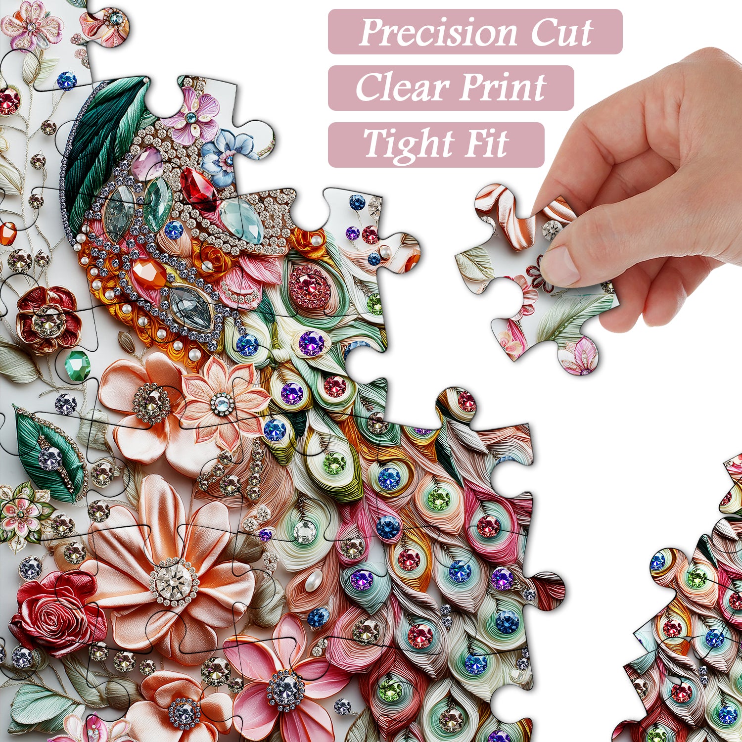 Gilded Feathers Jigsaw Puzzle 1000 Pieces