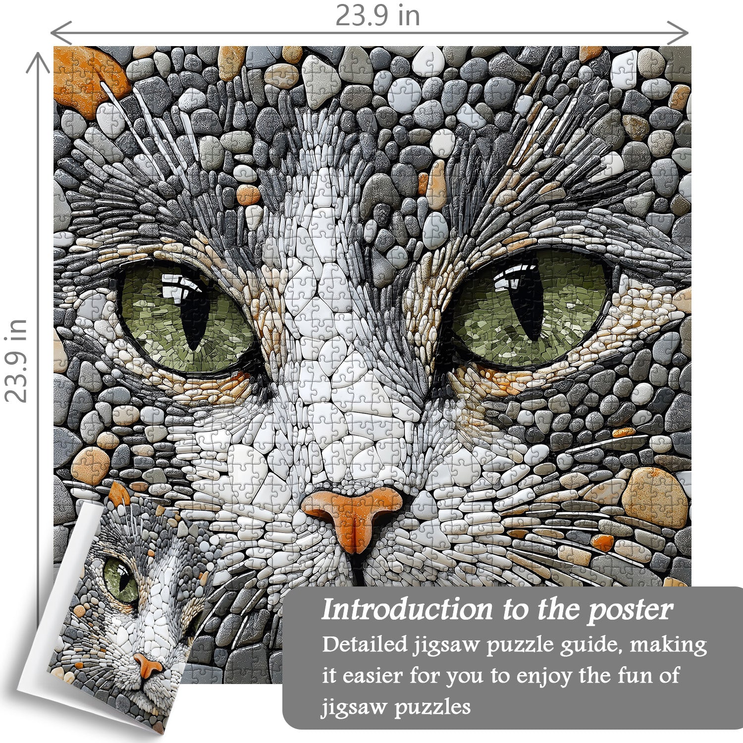 Pebble Cat puzzle puzzle 1000 pezzi