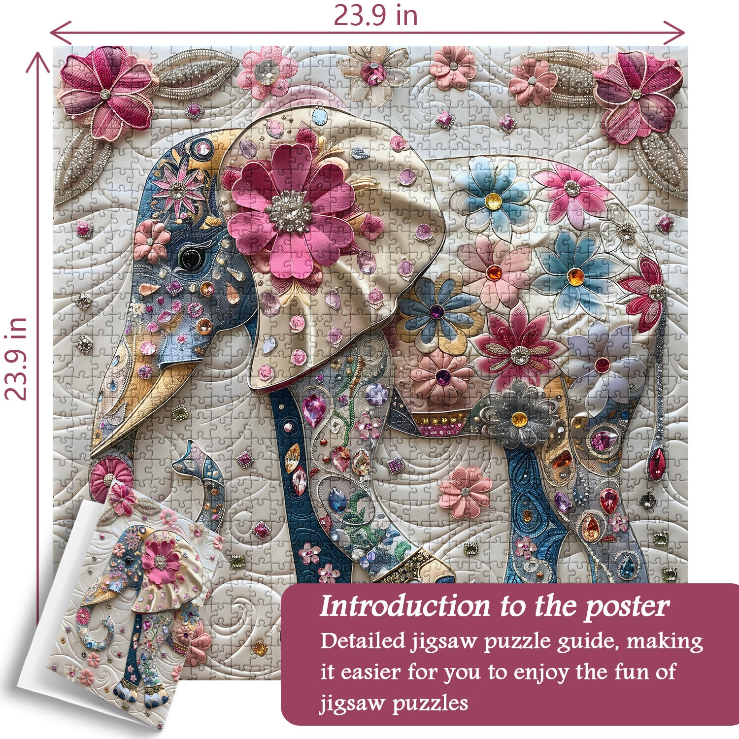 Diamond Elephant Jigsaw Puzzle 1000 Pieces
