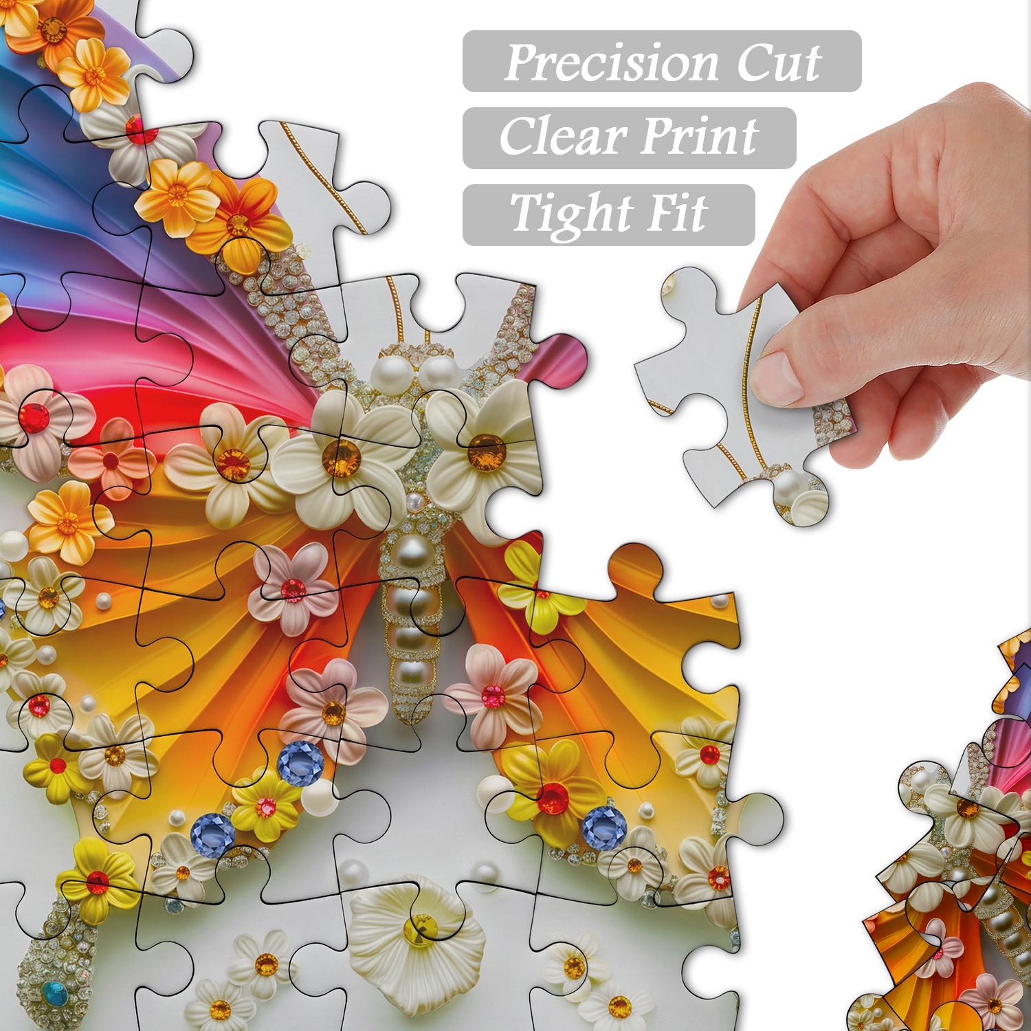 Regenbogen Blütenblatt Schmetterling Jigsaw Puzzle 1000 Teile