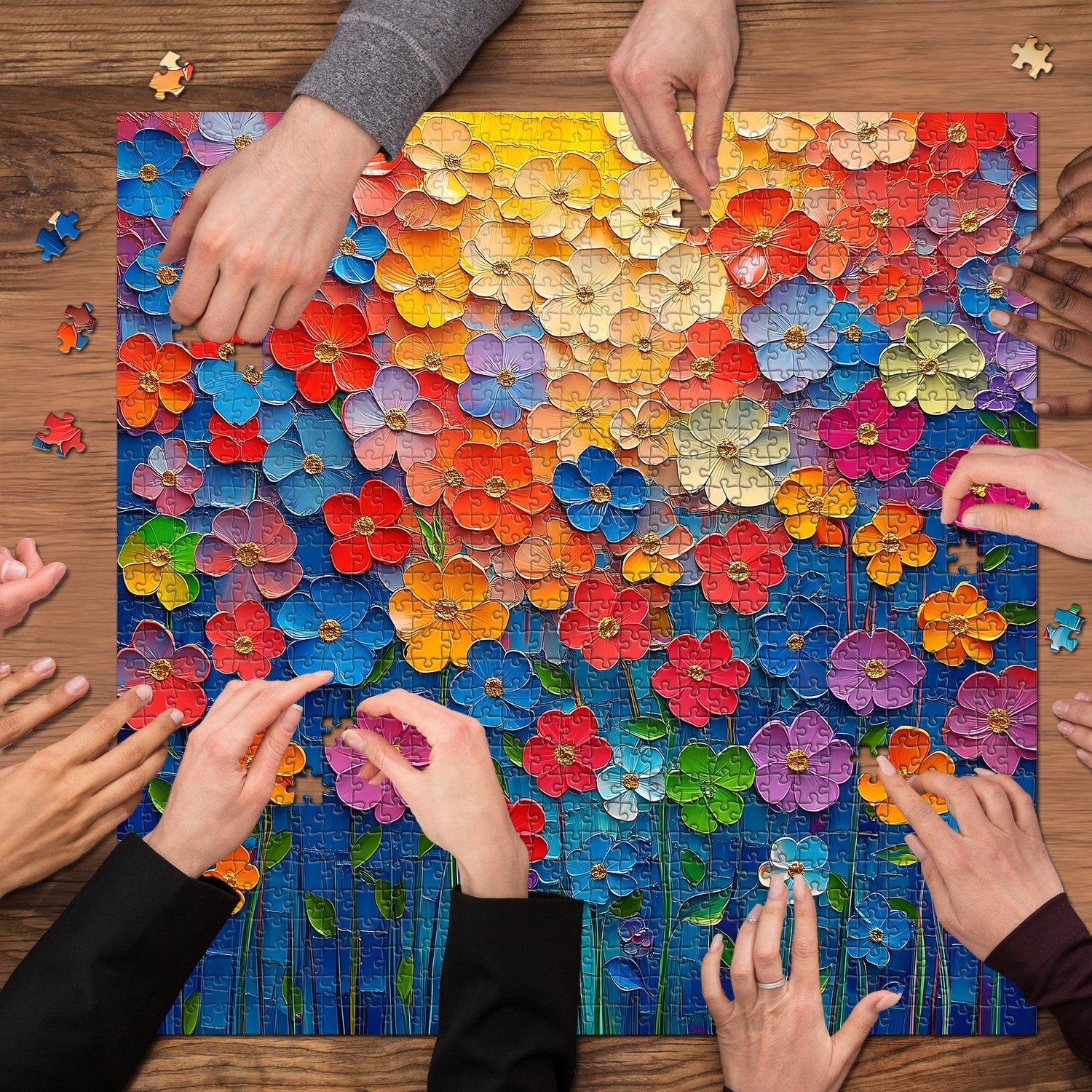 Fleur d'huile colorée Puzzle de puzzle 1000 pièces