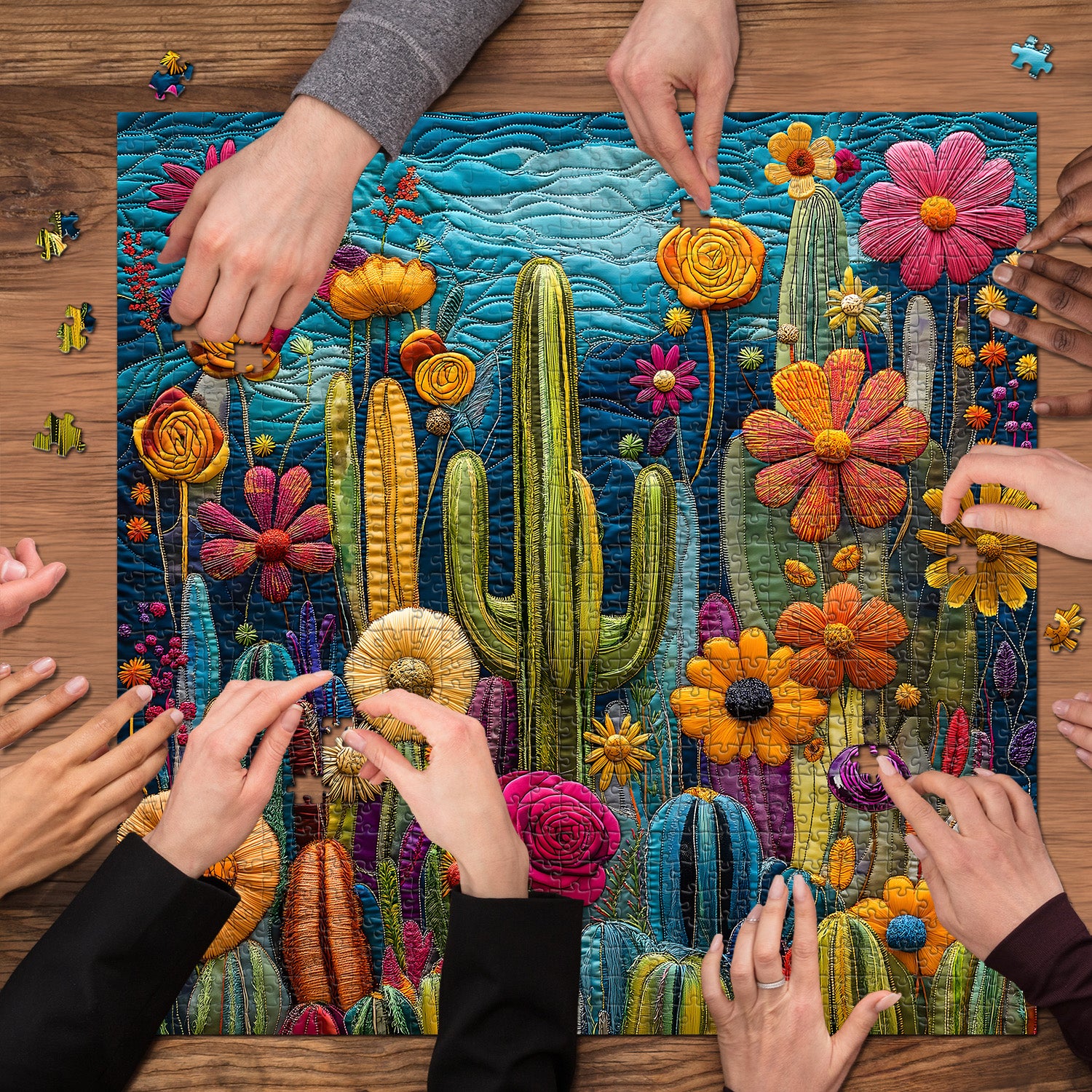 Kaktusblüten Puzzle 1000 Stücke
