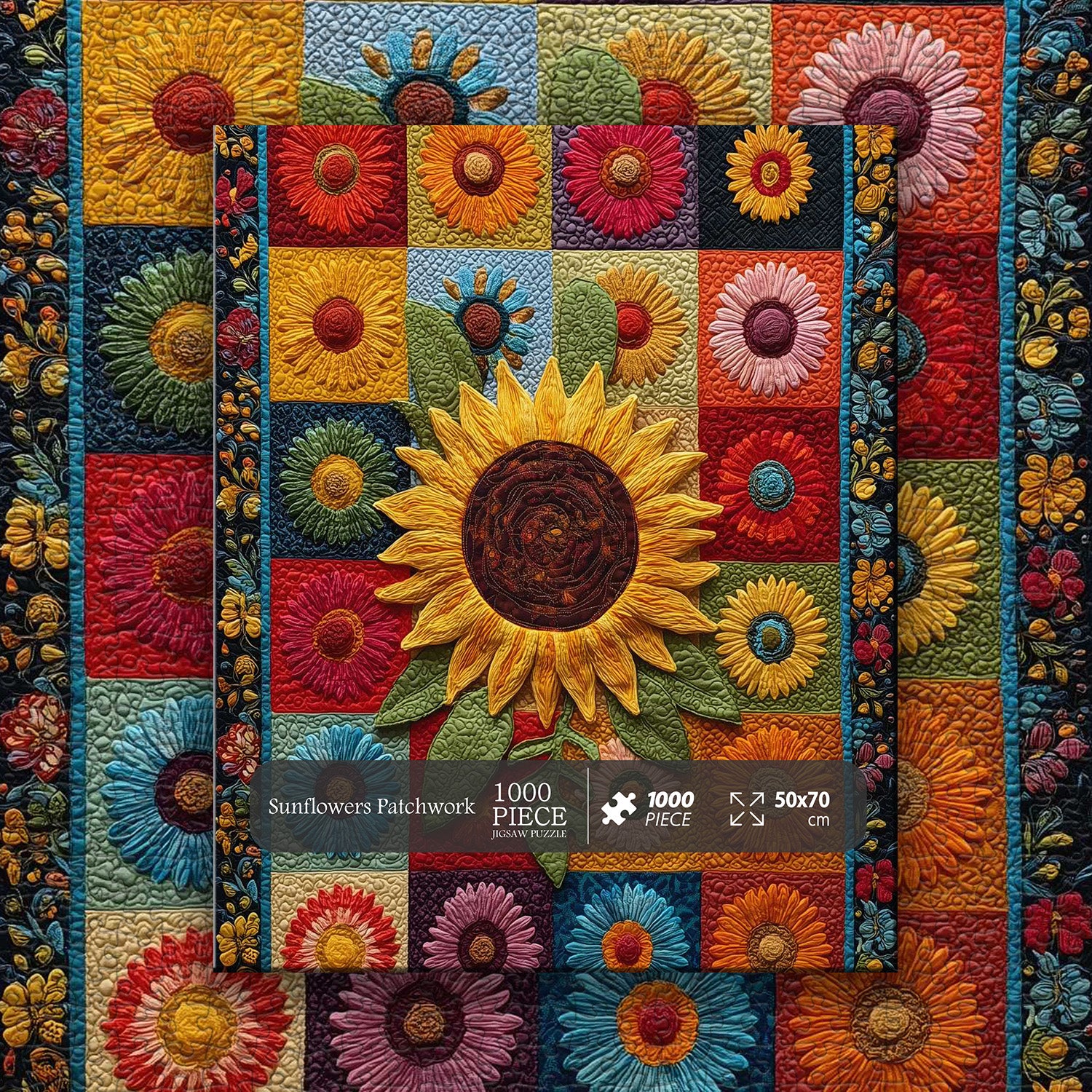 Sunflowers Patchwork Jigsaw Puzzle 1000 Stücke