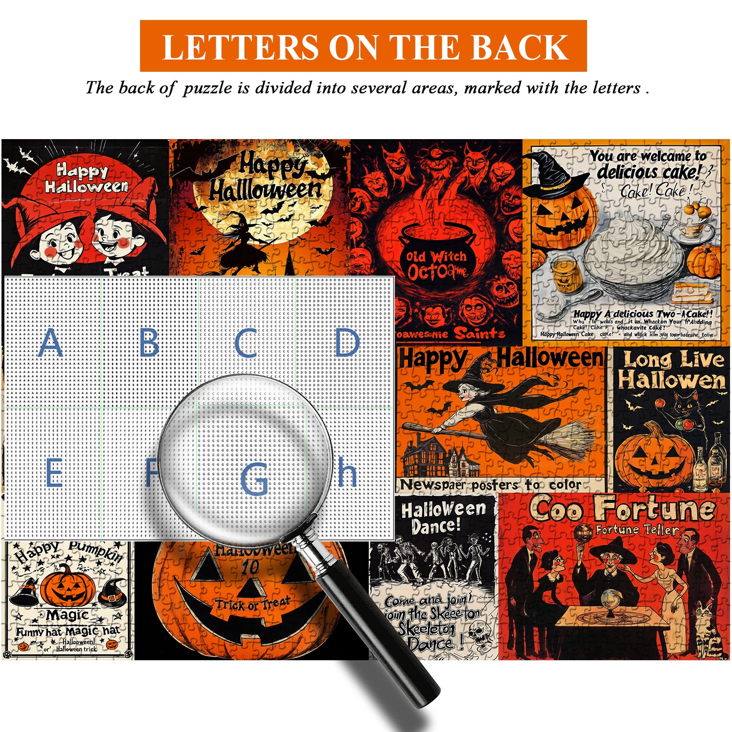 Puzzle poster retrò di Halloween puzzle 1000 pezzi
