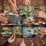 Gatti letterari in vasca da bagno puzzle 1000 pezzi