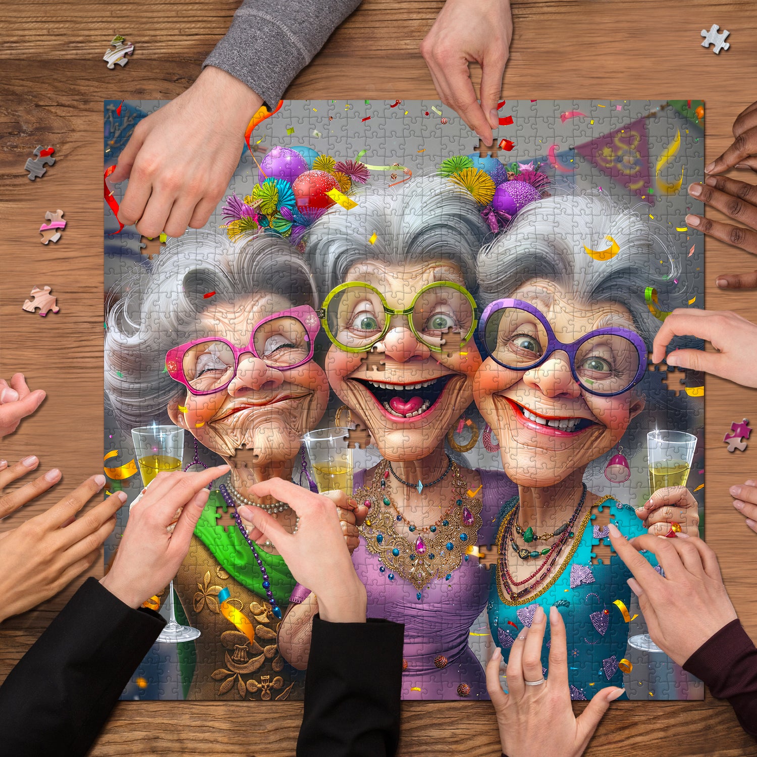 Silver Hair Carnival Jigsaw Puzzle 1000 Pieces