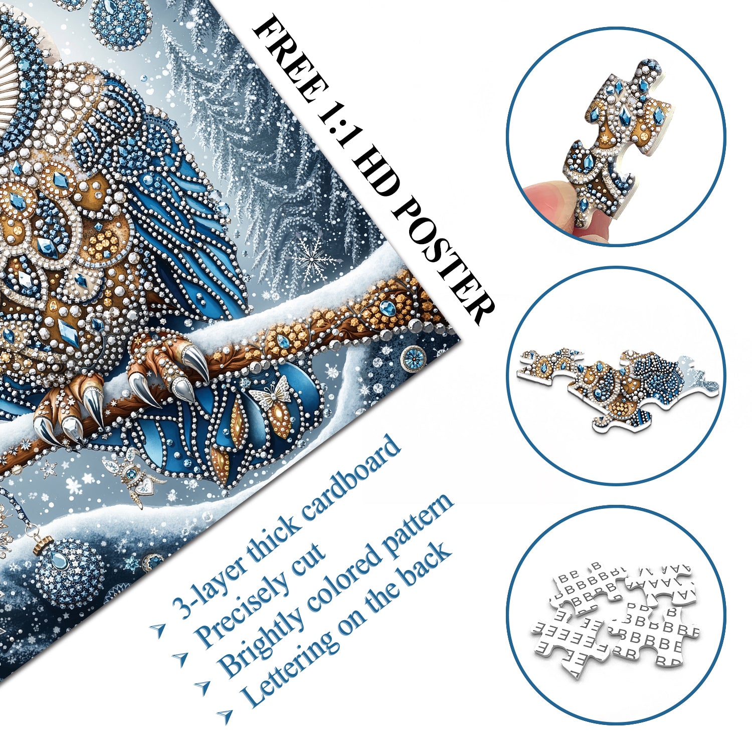 Puzzle puzzle di gufo invernale 1000 pezzi