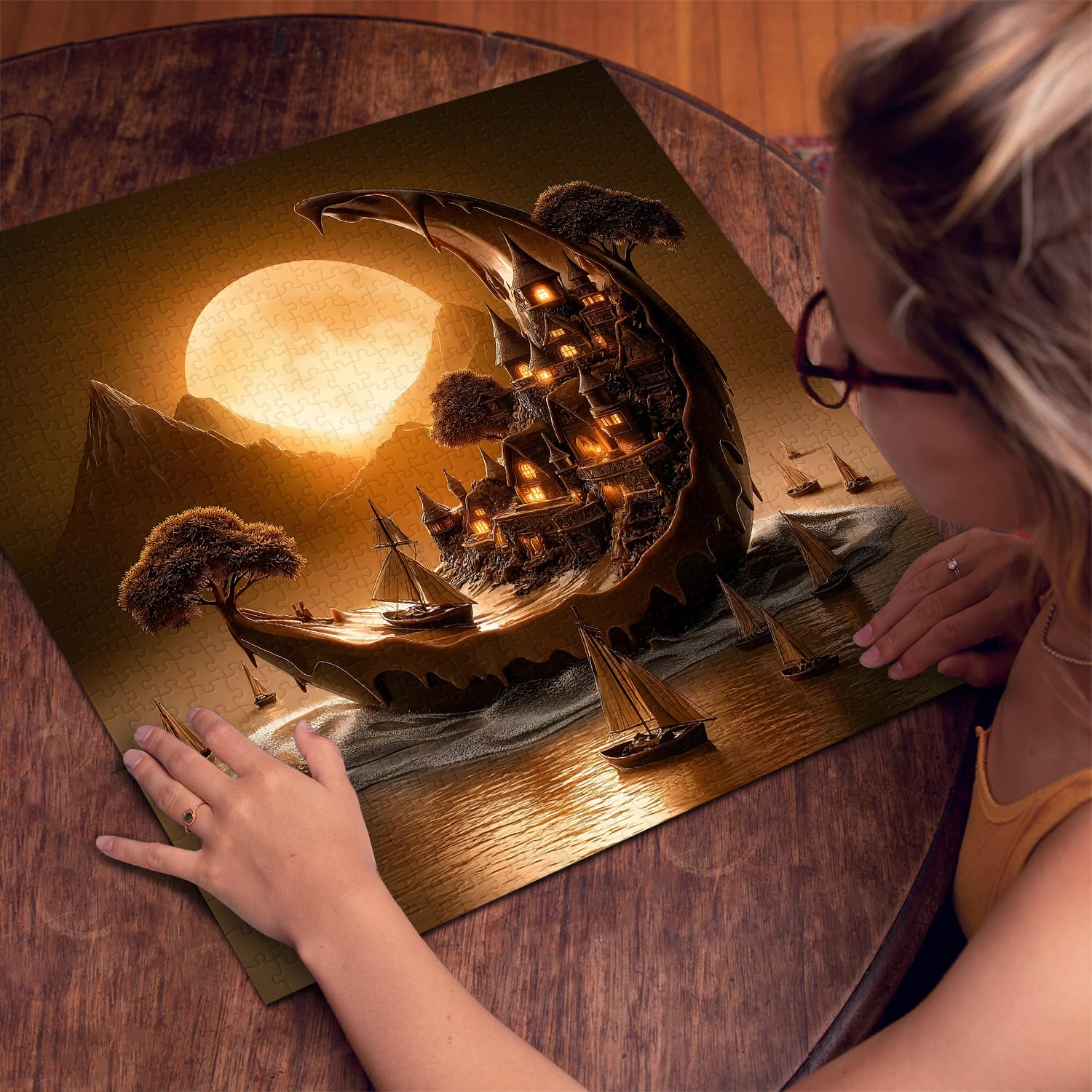 Moonlit Haven puzzle puzzle 1000 pezzi