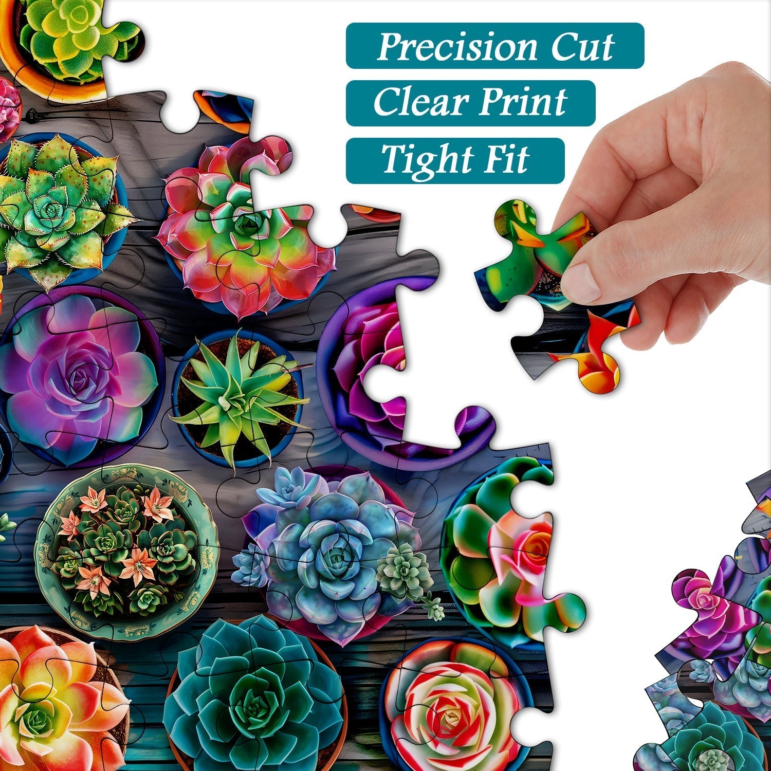 Sukkulent im Plattensäge -Puzzle 1000 Stücke