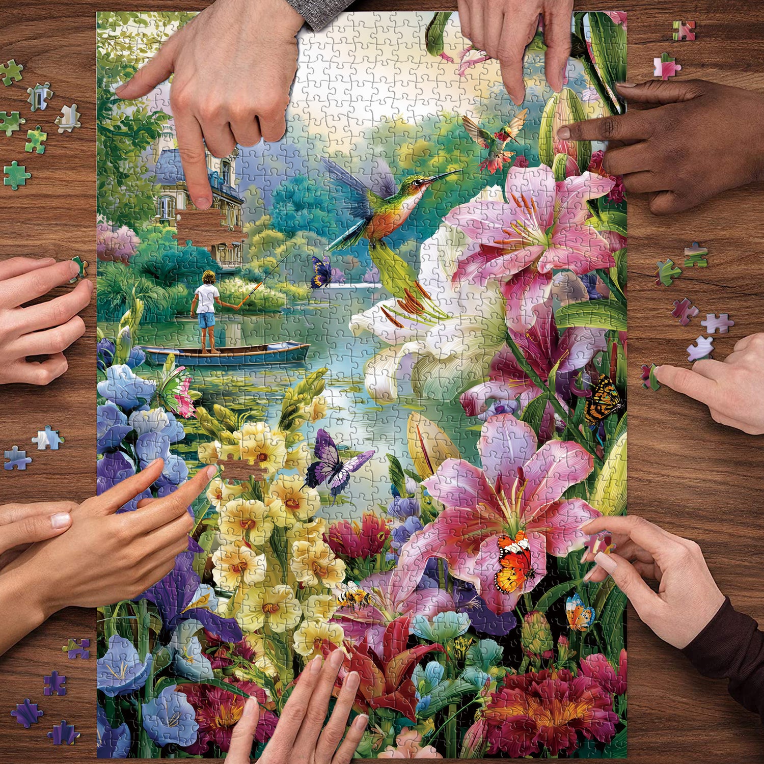 River Garden Jigsaw Puzzle 1000 Pieces