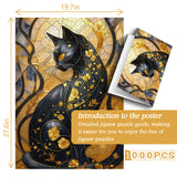 Black Gold Cat Jigsaw Puzzle 1000 Pieces
